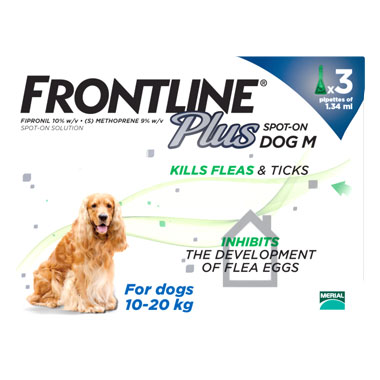 Frontline Plus Flea Treatment for Dogs 10 to 20Kg