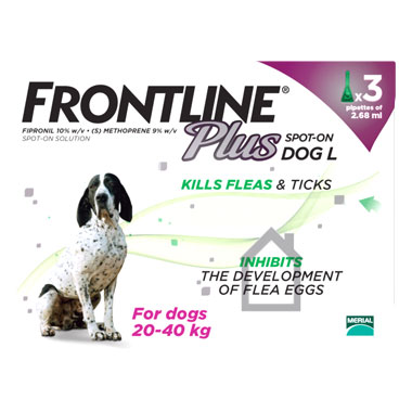 Frontline Plus Flea Treatment for Dogs 20 to 40Kg