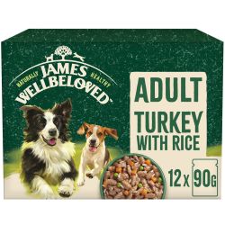 James Wellbeloved Turkey Adult Dog Food Pouches