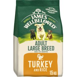 James Wellbeloved Turkey & Rice Kibble Adult Large Breed Dog Food