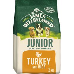 James Wellbeloved Turkey & Rice Kibble Junior Dog Food