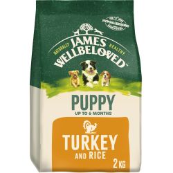 James Wellbeloved Turkey & Rice Kibble Puppy Food