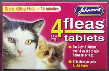 Johnsons 4 Fleas Tablets for Cats