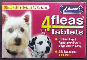 Johnsons 4 Fleas Tablets for Dogs