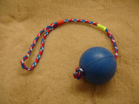 Solid Rubber Dog Toy Ball on Rope