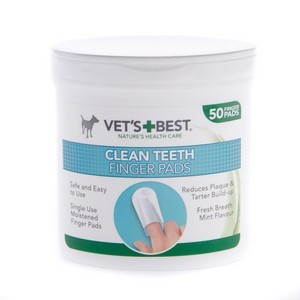 Vets Best Clean Teeth Finger Pad Wipes